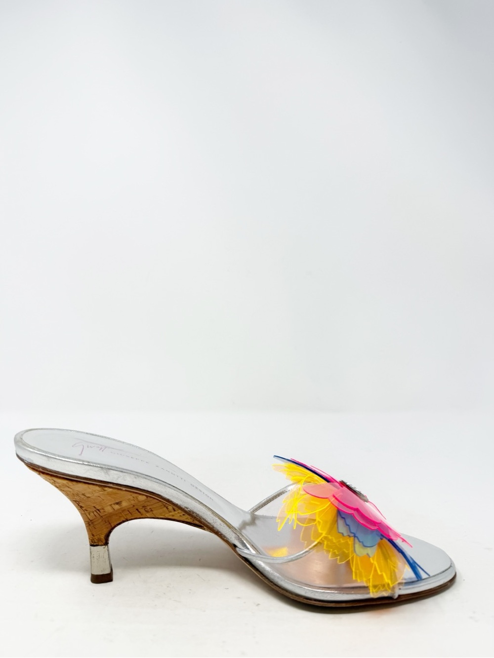 Giuseppe Zanotti Vintage Rare Butterfly Mule Heels Womens Size EU 37 - Picture 9 of 11